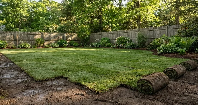 Lawn Installation, Sod & Seeding, New England landscape