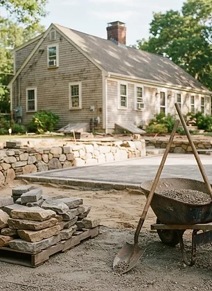 A worksite is still part of your home., illustrative landscape