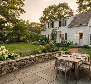Outdoor Living & Backyard Transformations design inspiration in a New England yard