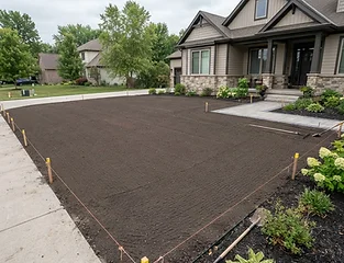 Lawn grading and site preparation for new sod