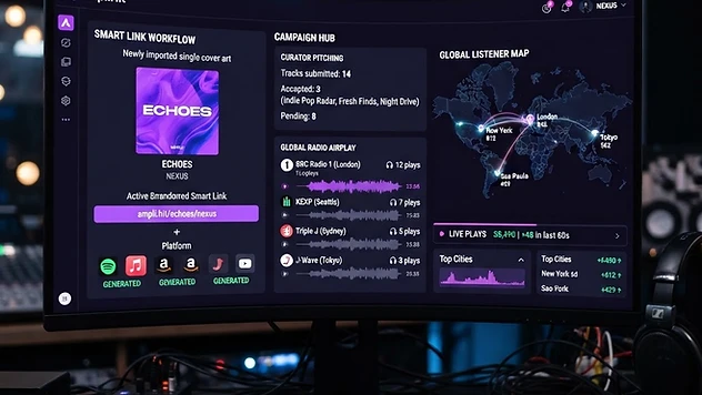 AmpliHit Smart Link and real-time global listener map analytics