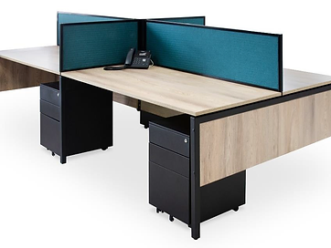 Face-to-Face Desk with Melamine Screen