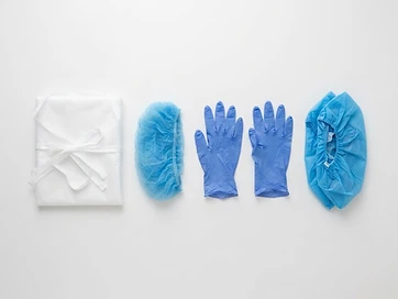 Disposable PPE Pack — Apron, Hair Net, Gloves & Shoe Covers