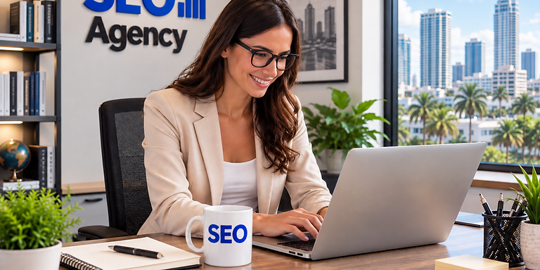 All Source Advertising SEO Agency team member working on a laptop