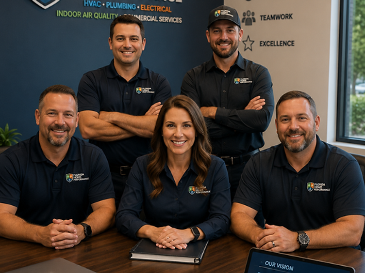Florida Home Performance team meeting at our Alachua office