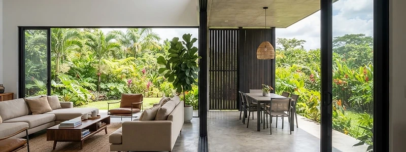 Puerta corrediza de vidrio y aluminio abierta hacia una terraza