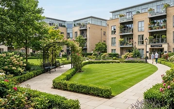 Pflegegarten für Wohnanlage