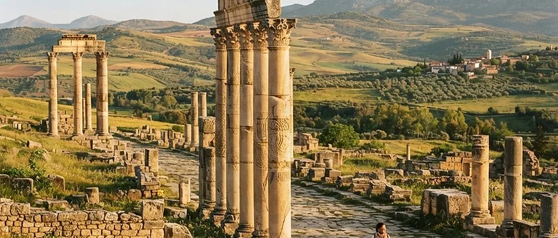 Roman ruins of Volubilis near Meknes