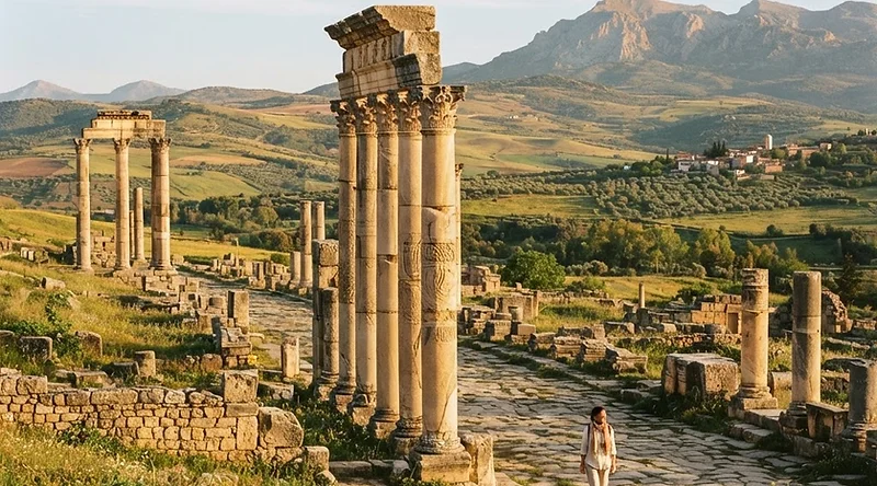 Roman ruins of Volubilis near Meknes