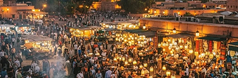 Marrakech medina and Moroccan city architecture