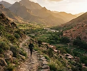 Atlas Mountains and Moroccan village landscapes