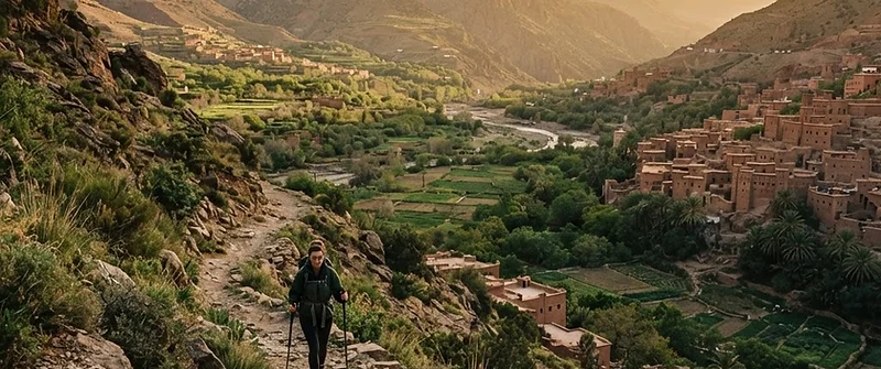 Atlas Mountains and Moroccan village landscapes