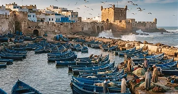Essaouira harbor and Atlantic coastal medina