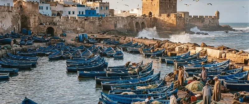 Essaouira harbor and Atlantic coastal medina