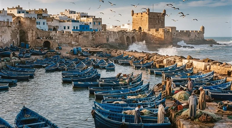 Essaouira harbor and Atlantic coastal medina
