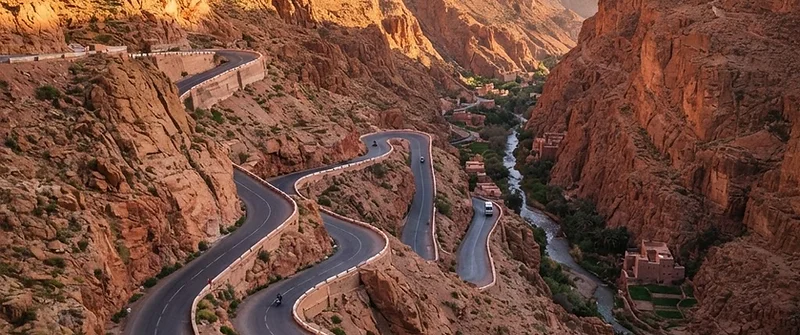 Red-rock scenery of the Dades Valley, Morocco