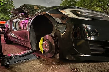 Late-night emergency Tesla tire service