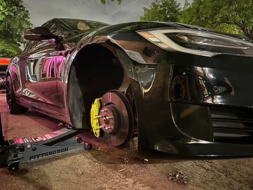 Late-night emergency Tesla tire service