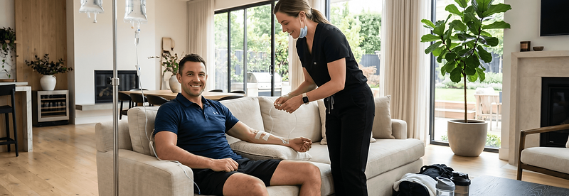 A licensed nurse delivering concierge IV therapy