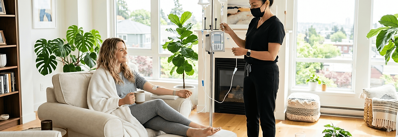 A licensed nurse delivering concierge IV therapy