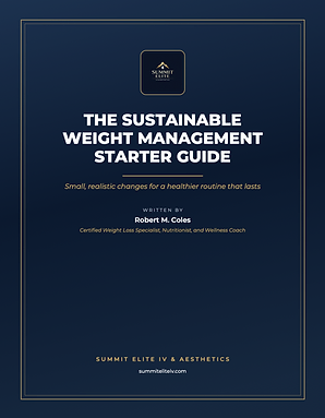 The Sustainable Weight Management Starter Guide — free eBook cover