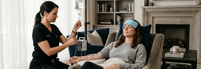 A licensed nurse delivering concierge IV therapy