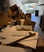 Garage before — Dump Day Junk Removal