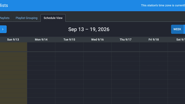 Scheduling screenshot