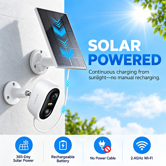 Laxihub solar-powered security camera