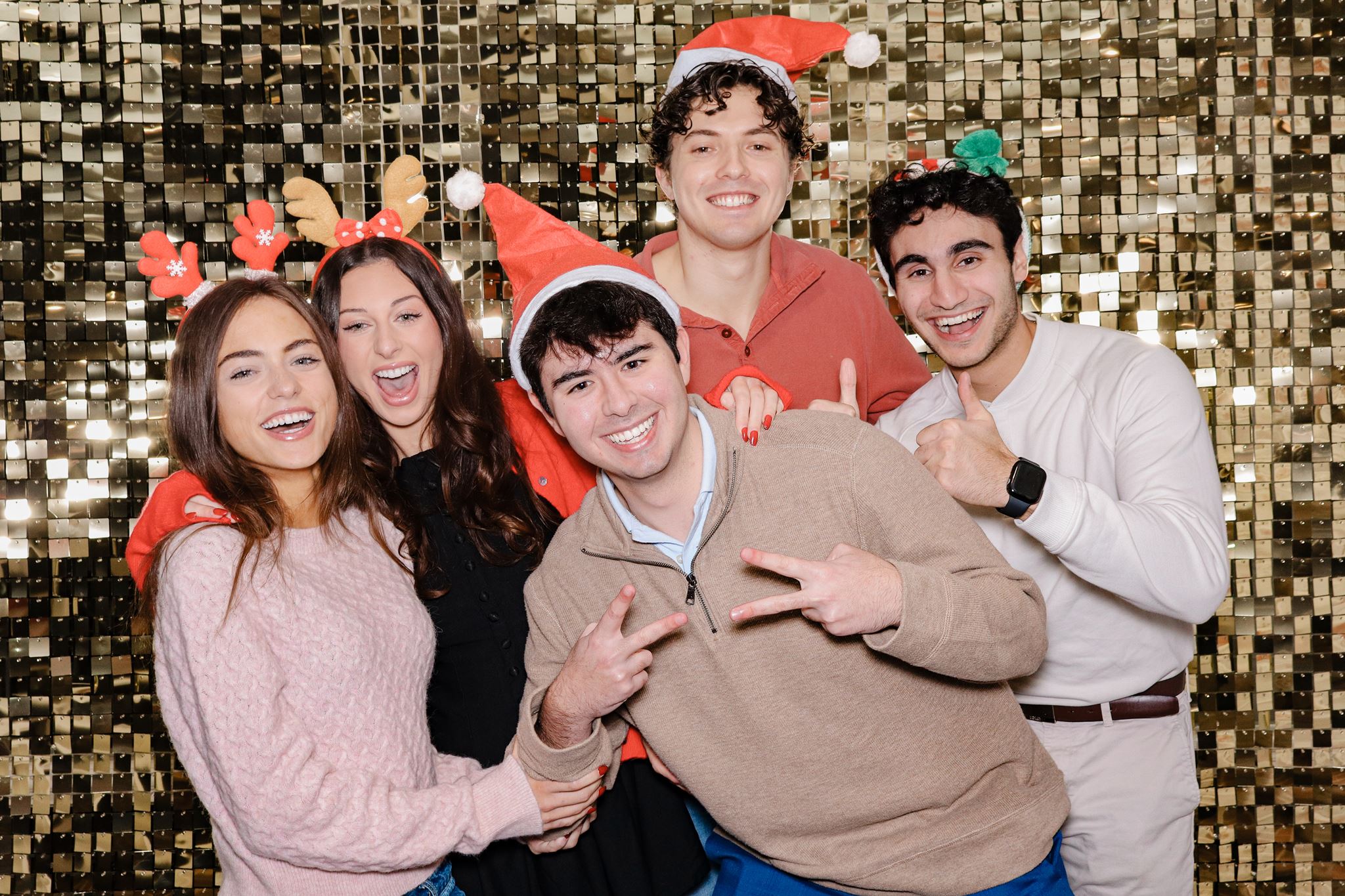 Gold Sequin photo booth backdrop