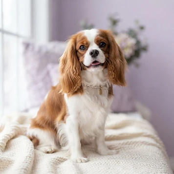 Groomed cavalier king charles spaniel
