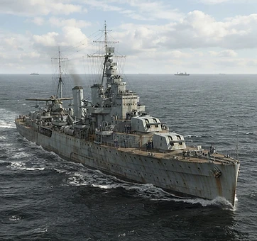The HMAS Sydney (D48) of Australia