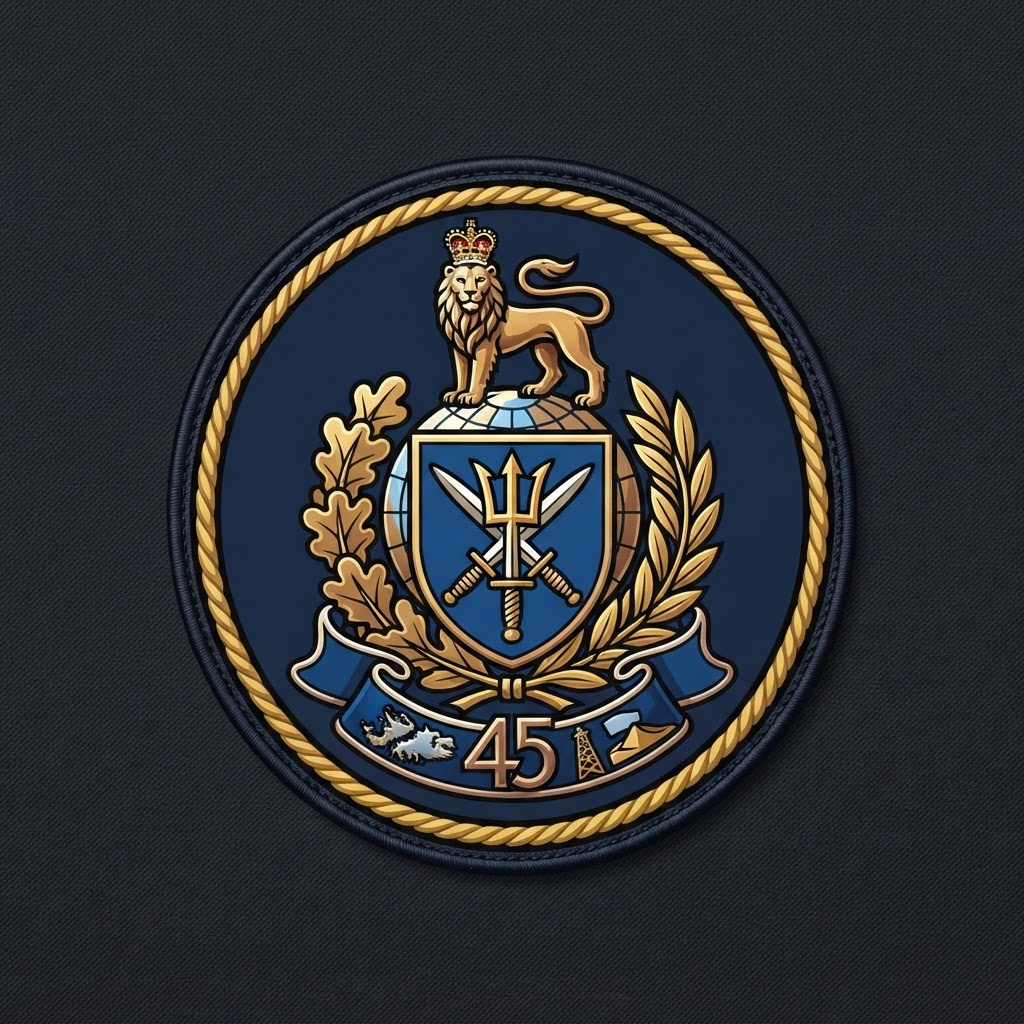 Distinctive unit insignia of 45 Commando Royal Marines