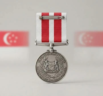 Singapore Armed Forces Long Service and Good Conduct (10 Years) Medal, Service medal, Singapore medal