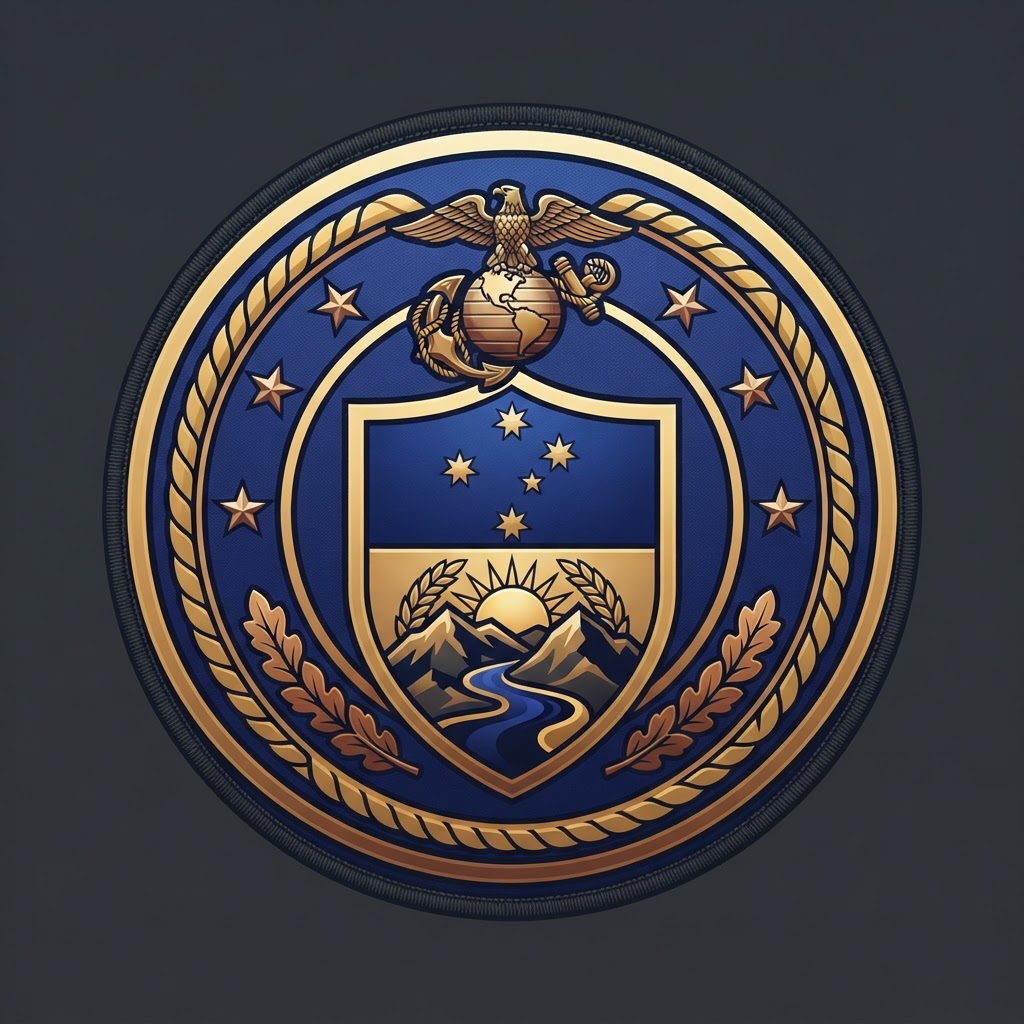 Distinctive unit insignia of 1st Marine Division