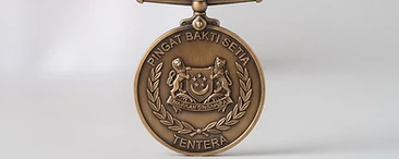 Pingat Bakti Setia (Tentera), Service medal, Singapore medal