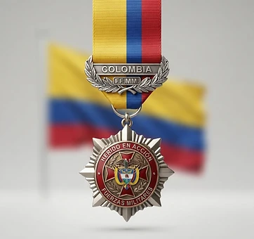 Military Medal Herido en Acción, Merit decoration, Colombia medal