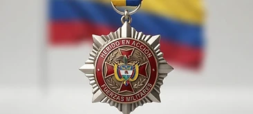 Military Medal Herido en Acción, Merit decoration, Colombia medal