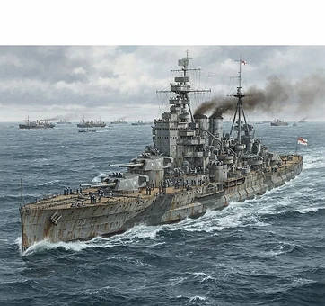 The HMS Warspite of United Kingdom