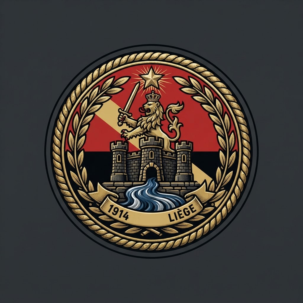 Distinctive unit insignia of Belgian Army defending Liège forts