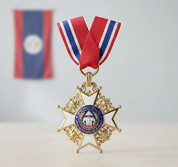 Order of the Million Elephants and the White Parasol, Distinguished service decoration, Laos medal