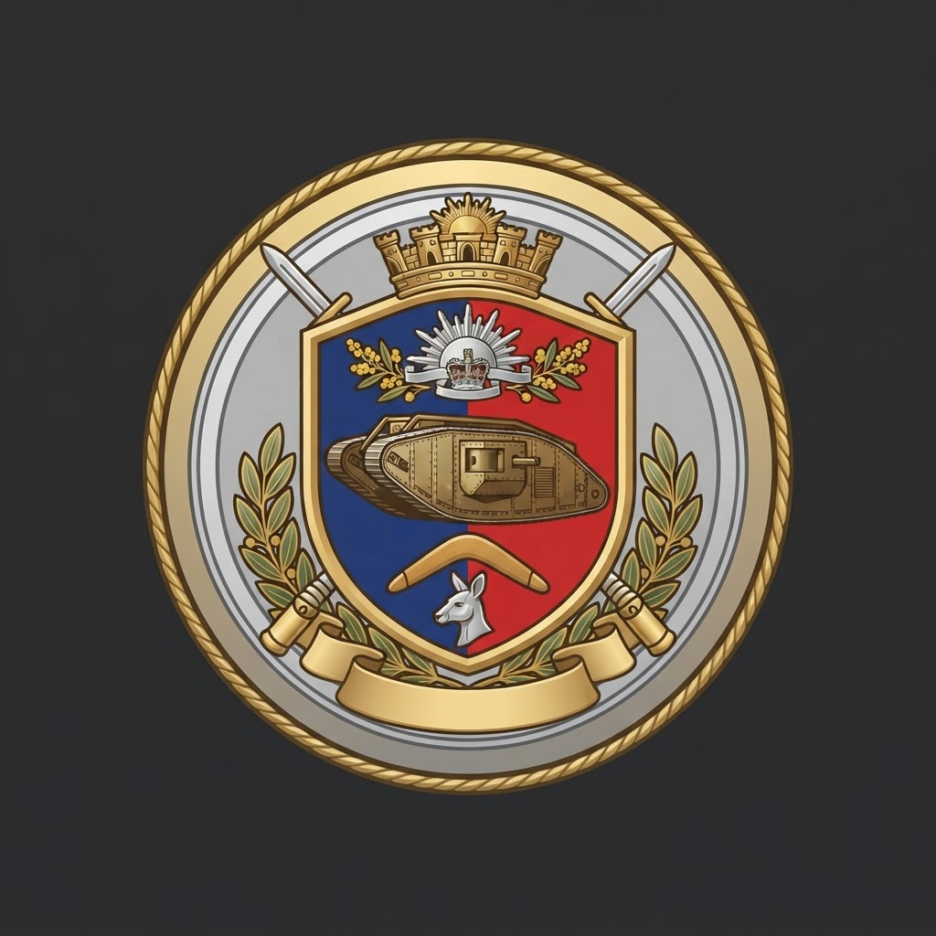 Distinctive unit insignia of Australian 1st Tank Battalion