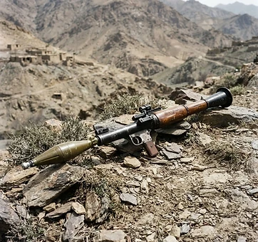 A highly realistic illustration of the Afghan RPG-7 rocket-propelled grenade launcher