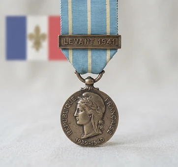 Commemorative Medal for Syria-Cilicia with 'Levant 1941' Clasp, Campaign medal, Vichy France medal