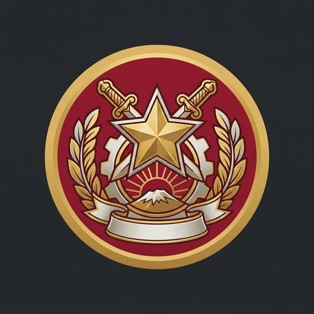 Distinctive unit insignia of North Korean People's Army