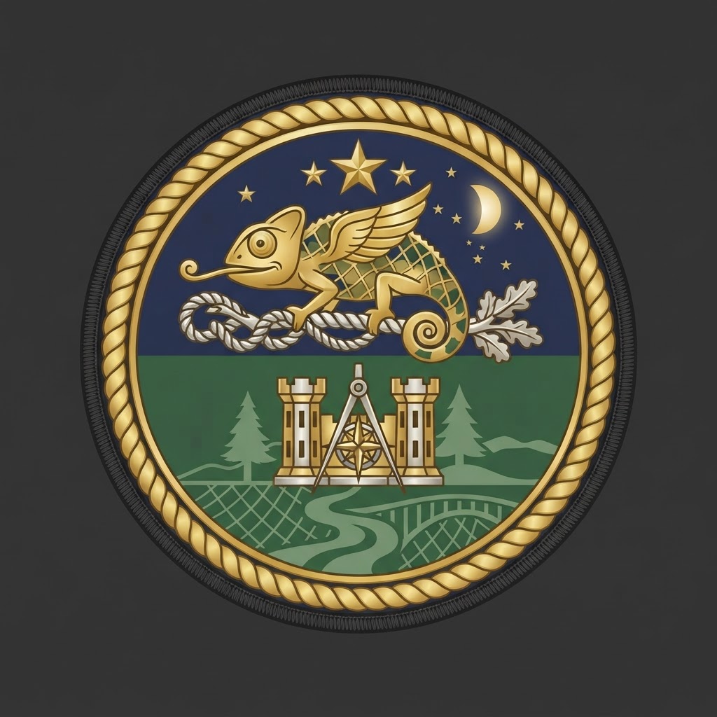 Distinctive unit insignia of 603rd Camouflage Engineers