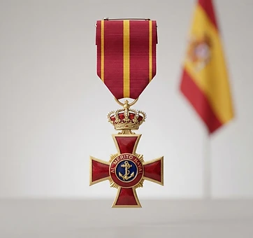 Cross of Naval Merit with Red Decoration, Valor decoration, Spain medal
