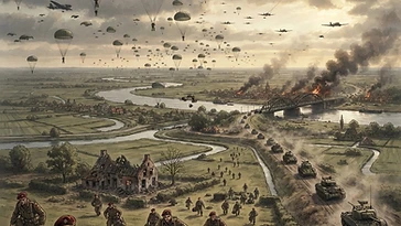 第二次世界大戦における Operation Market Garden の歴史的イメージ（1944年）