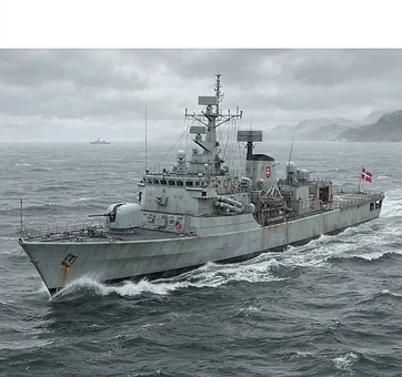 The HDMS Olfert Fischer of Denmark