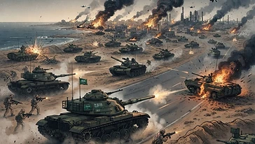 Historical illustration of What Happened at the Battle of Khafji (1991) — gulf